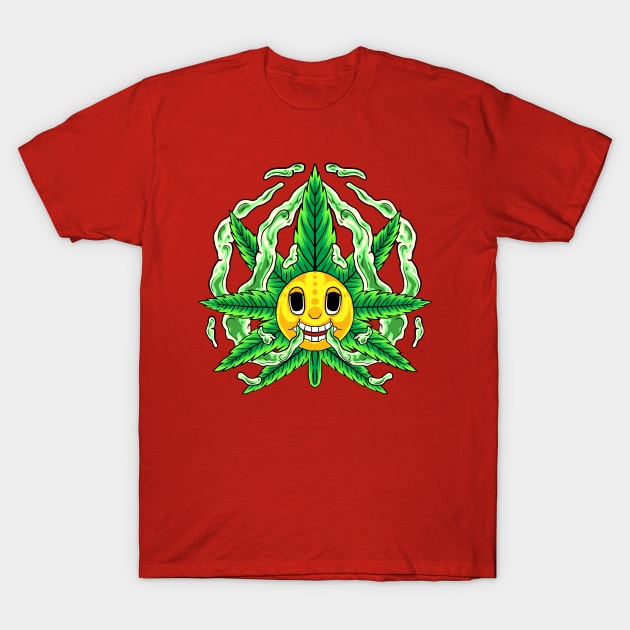 weed smile T-Shirt by wahyuart21